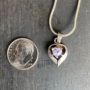 Sterling Silver Heart Pendant Necklace